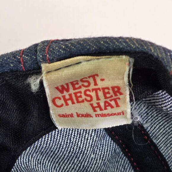 Vintage Budweiser Denim Snapback Hat 80s West-Chester St Louis USA Made Beer Cap - Picture 9 of 14
